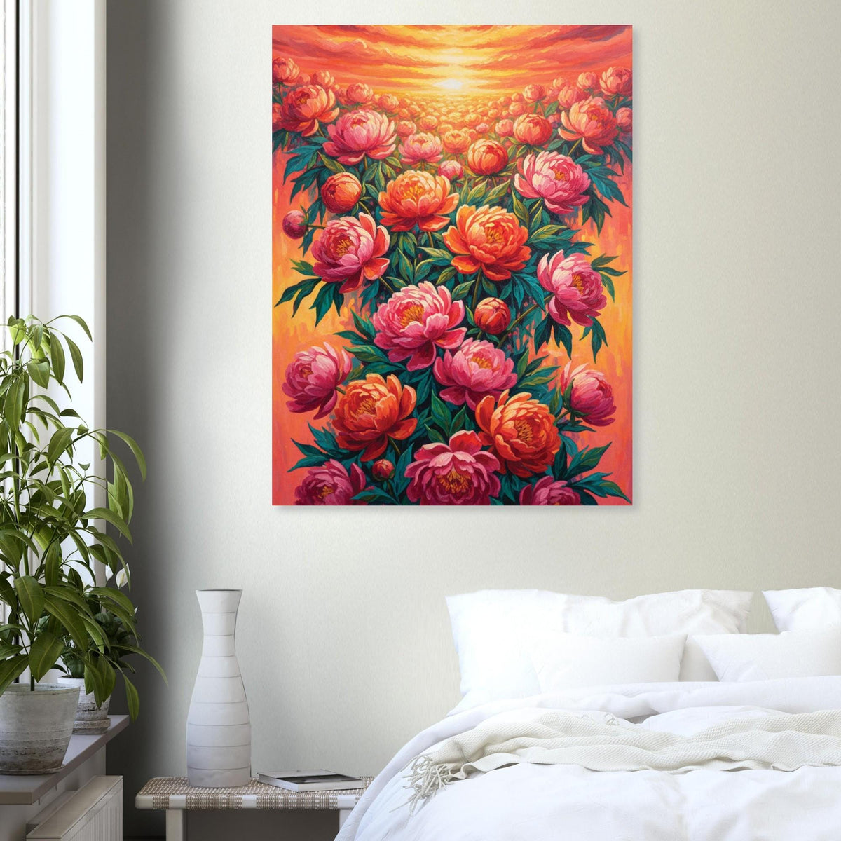 Vivid Peony Field