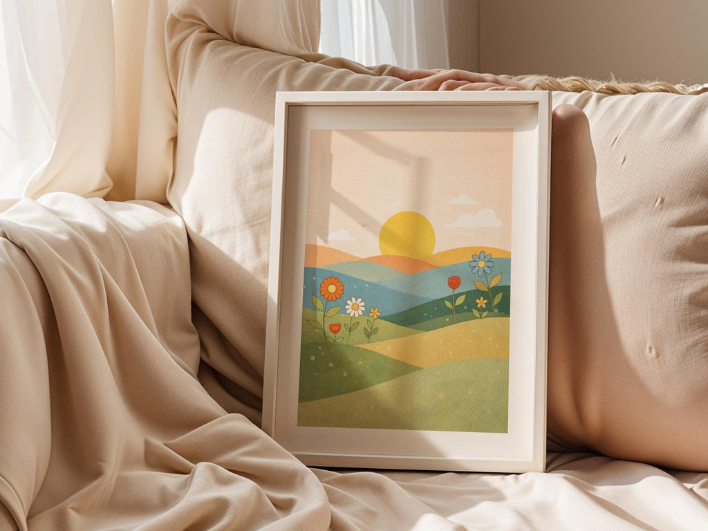 Pastel Floral Landscape