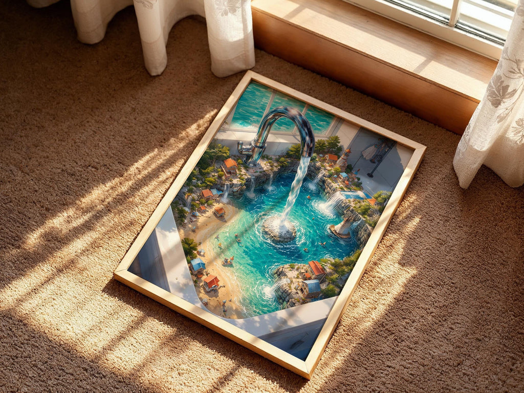 Surreal Coastal Village