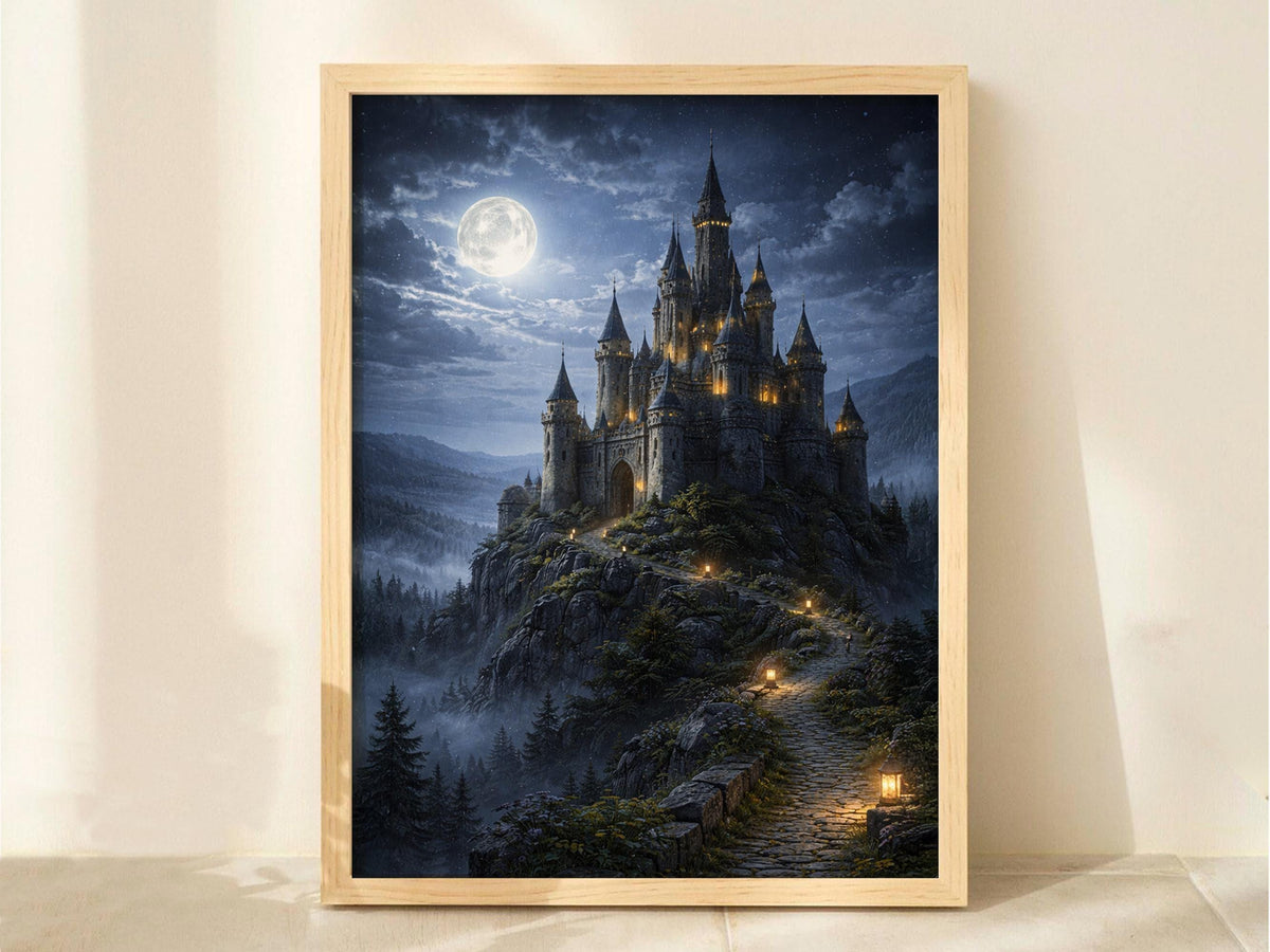 Moonlit Gothic Castle