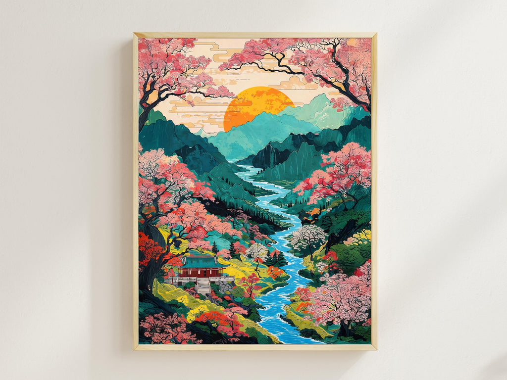 Vibrant Sakura Valley