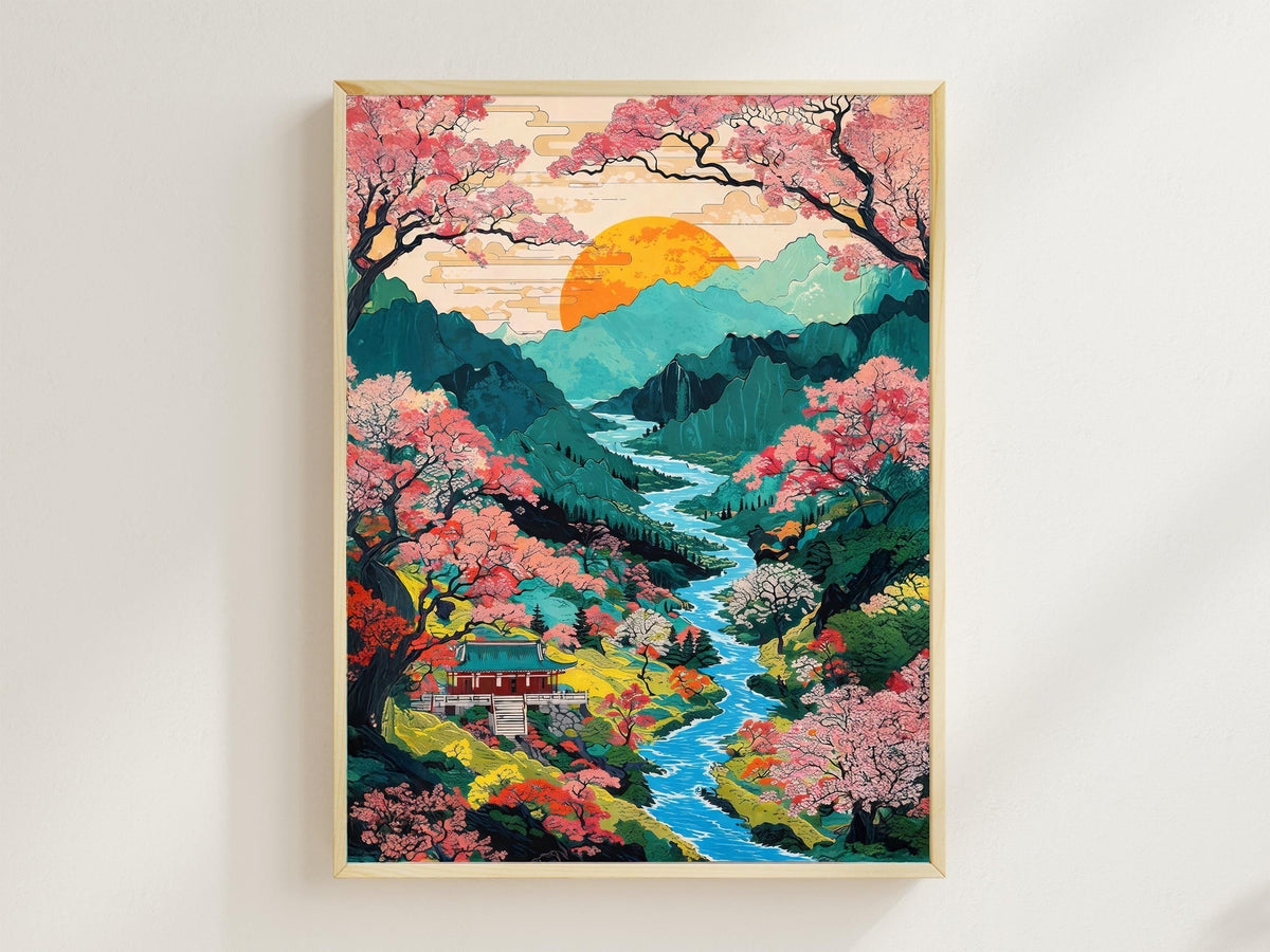 Vibrant Sakura Valley