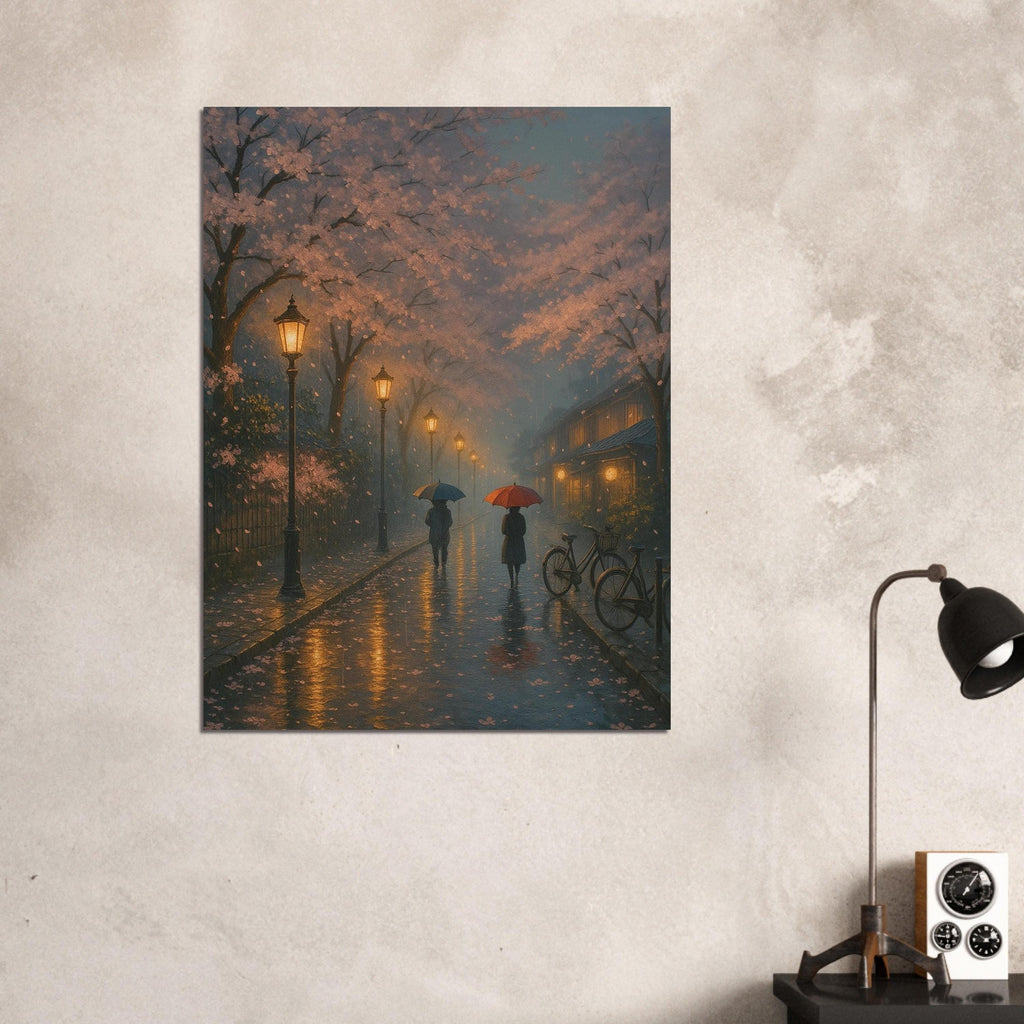 Rainy Sakura Streetlight