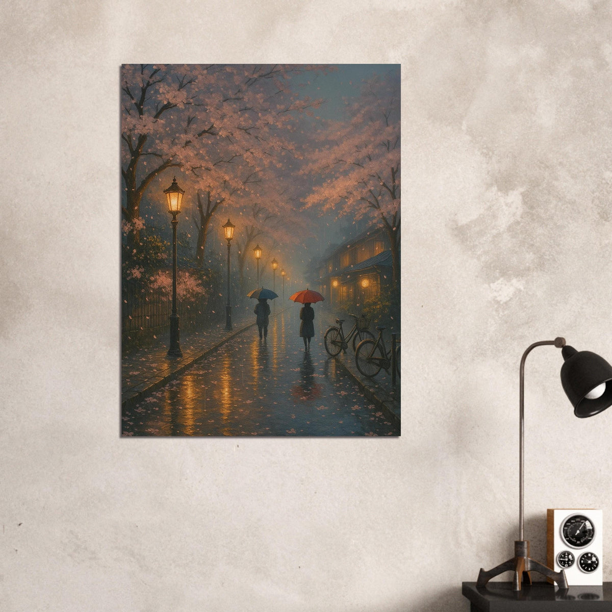 Rainy Sakura Streetlight