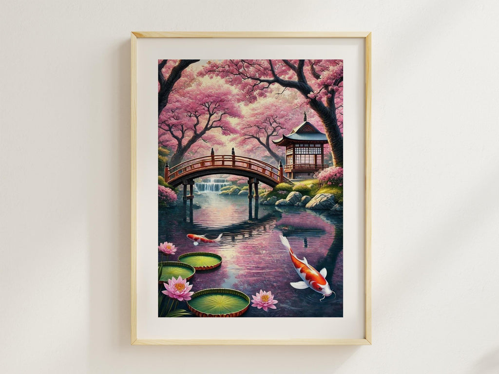 Cherry Blossom Koi Pond