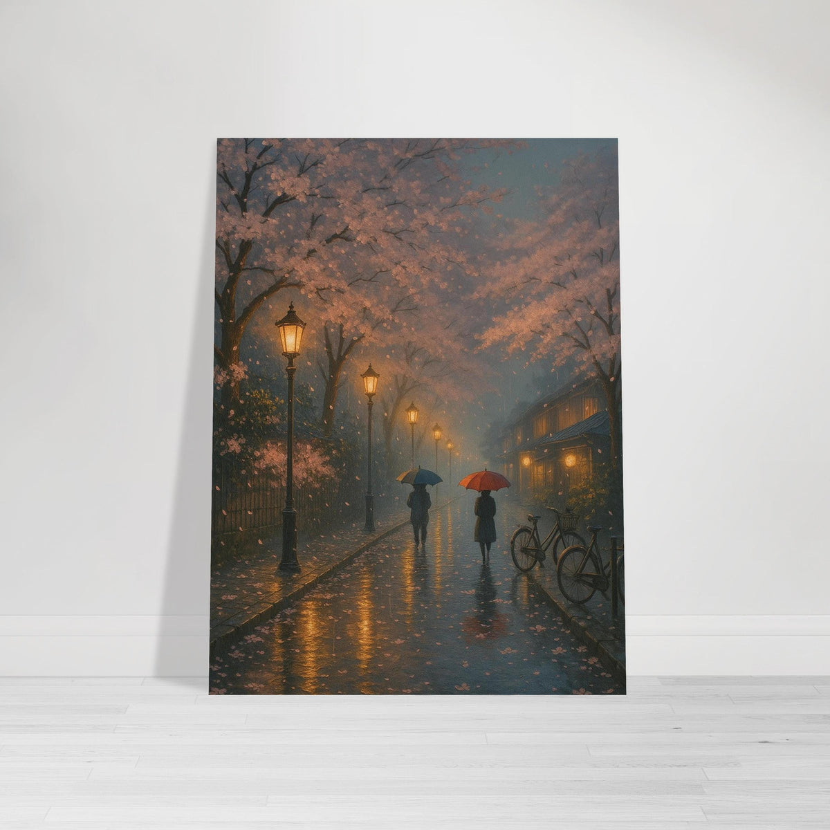 Rainy Sakura Streetlight