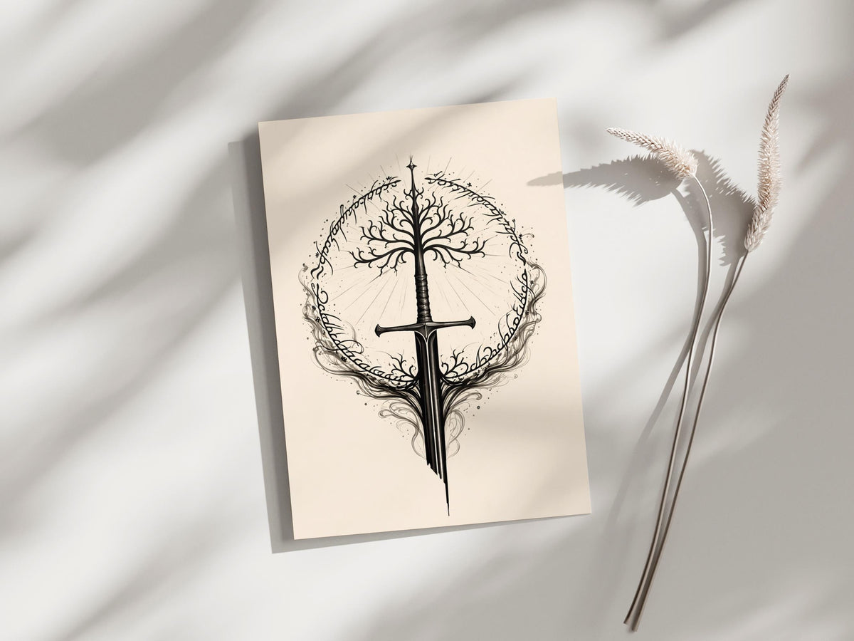 Tree of Gondor with Broken Sword