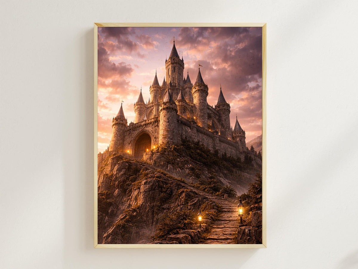 Fantasy Sunset Castle