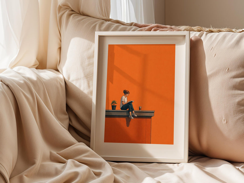 Minimal Reading Woman