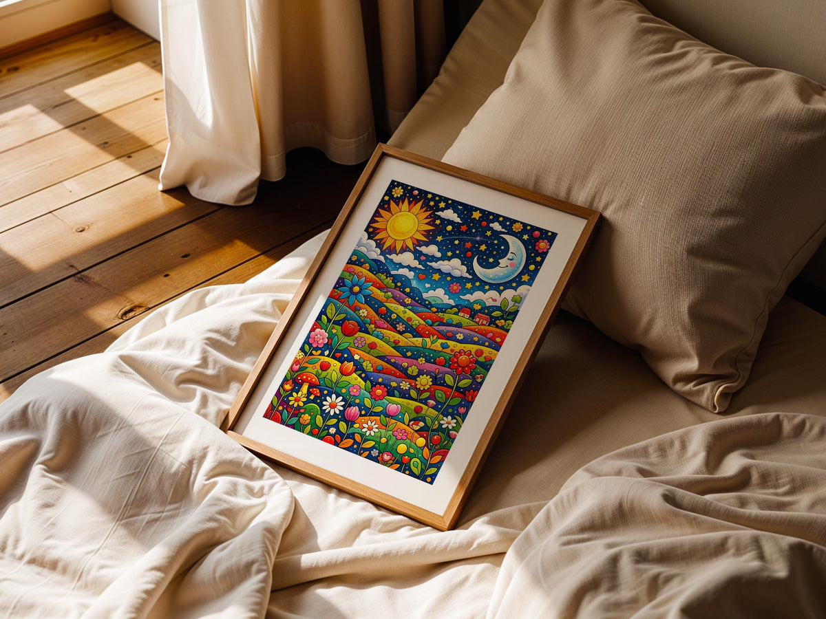 Whimsical Rainbow Hills