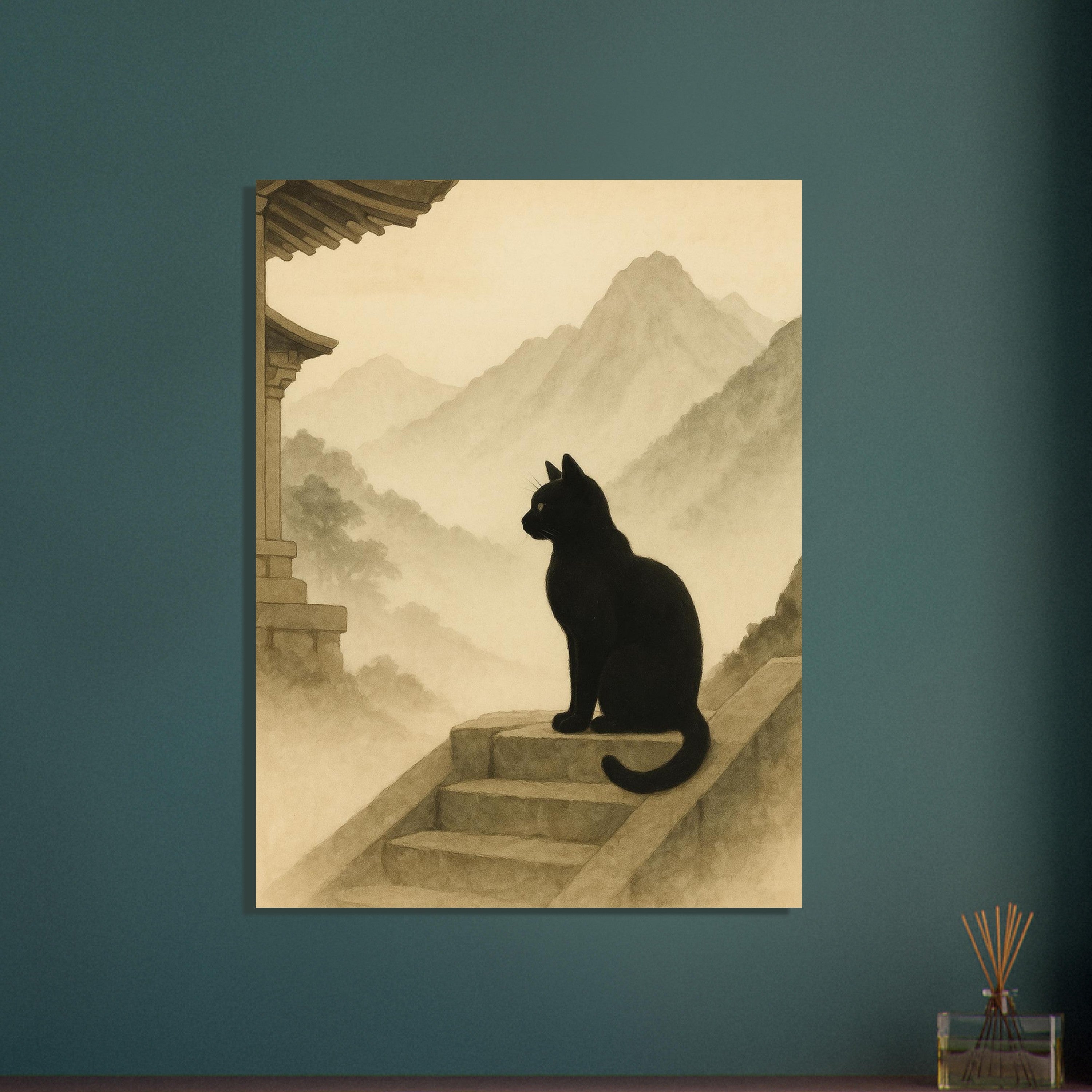 Temple Cat Poster