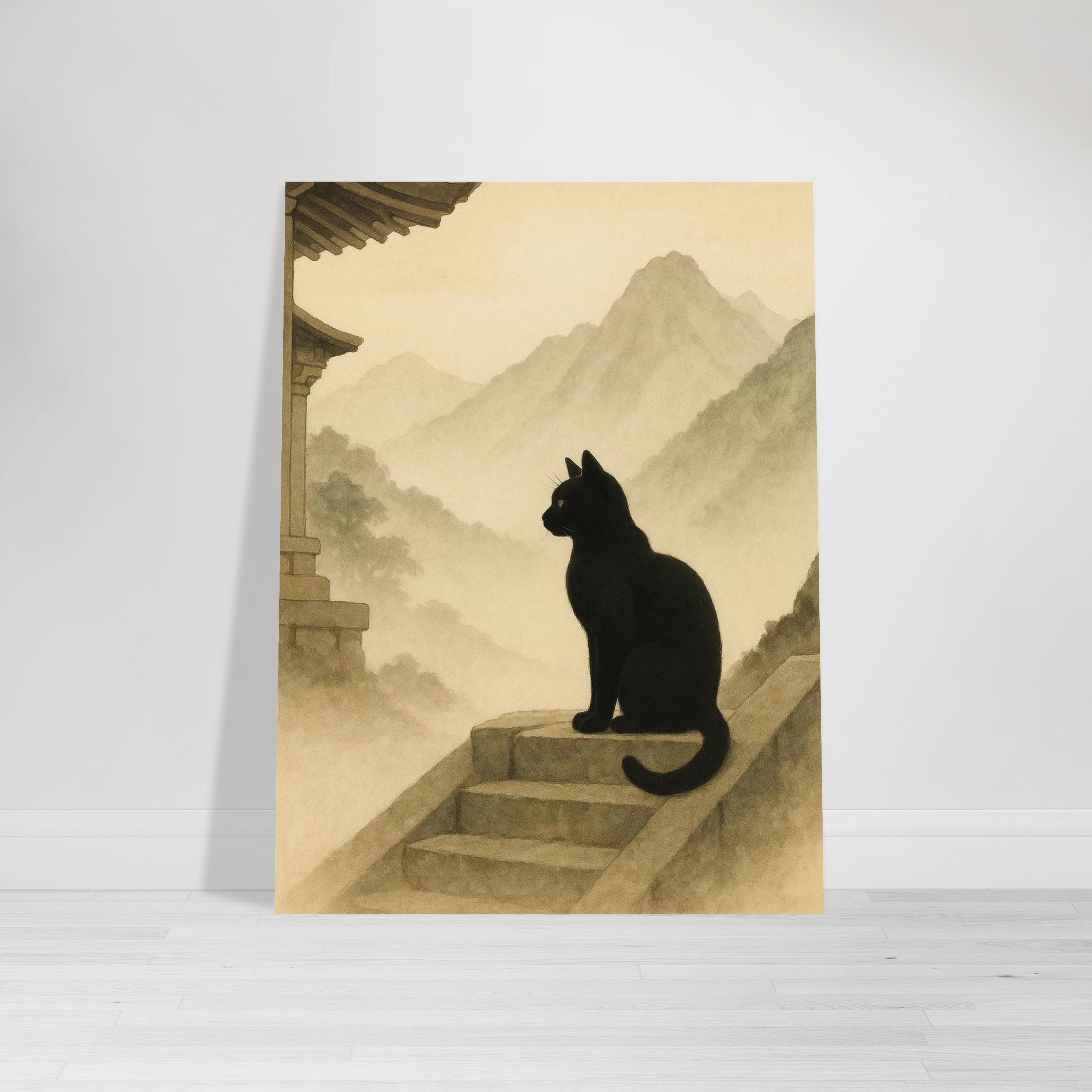 Temple Cat Poster