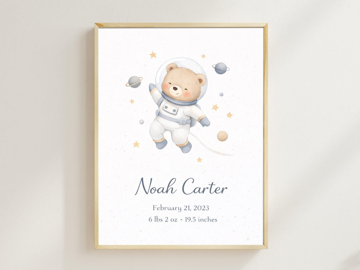 Personalized Astronaut Bear Nursery