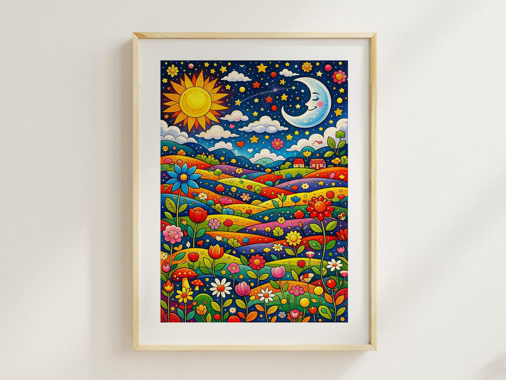 Whimsical Rainbow Hills