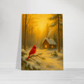 Snowy Cabin Cardinal