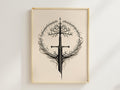 Tree of Gondor with Broken Sword