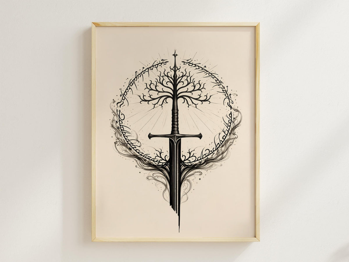 Tree of Gondor with Broken Sword
