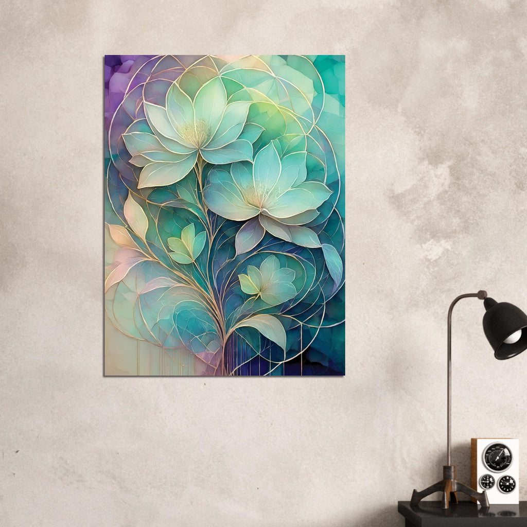 Teal Lotus Flower