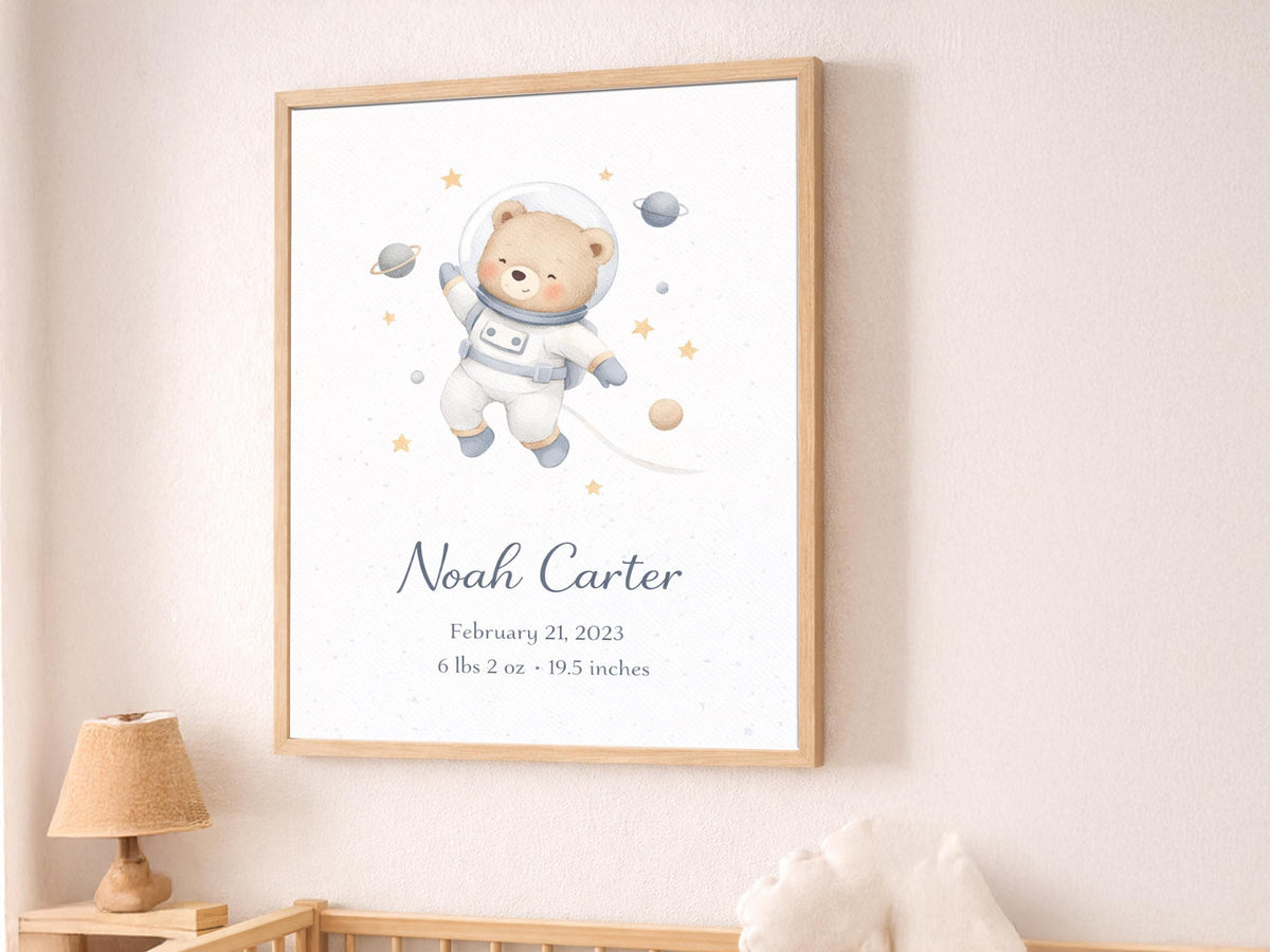 Personalized Astronaut Bear Nursery