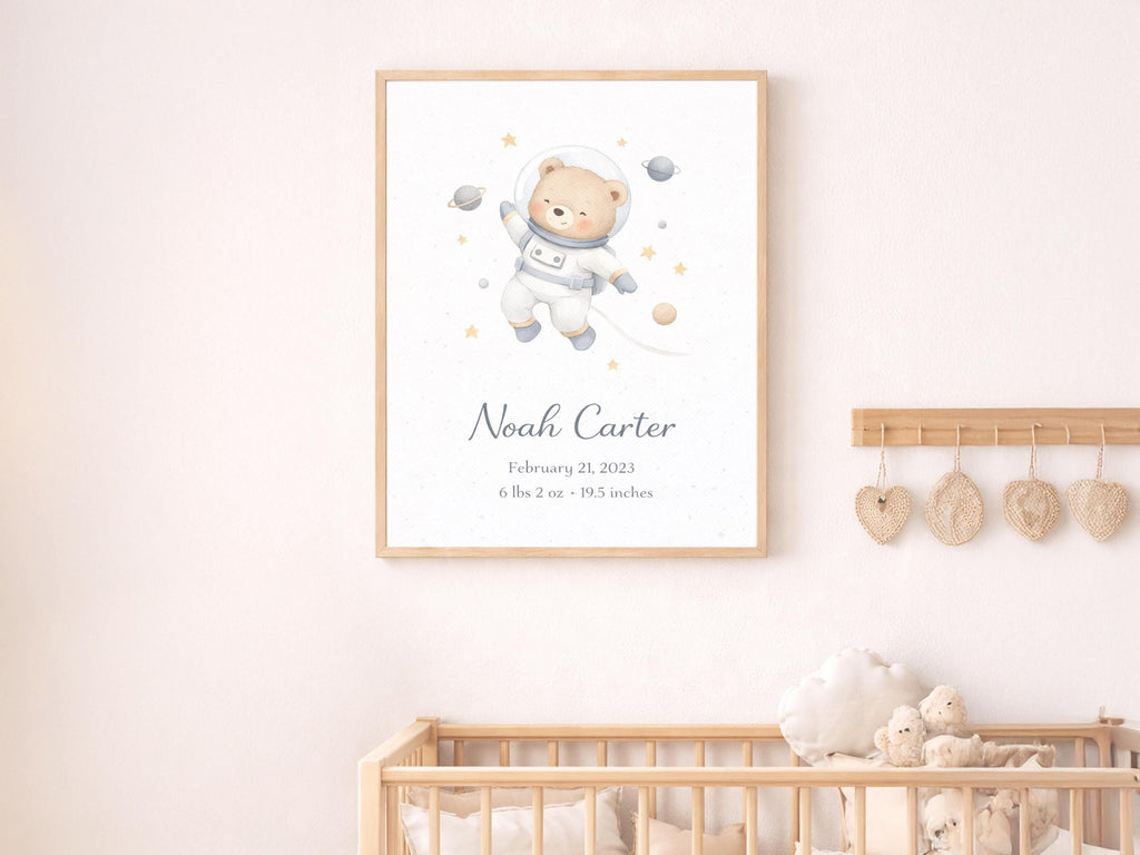 Personalized Astronaut Bear Nursery