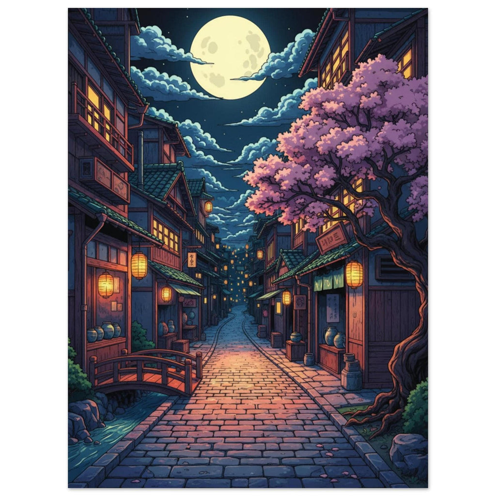 Moonlit Japanese Street