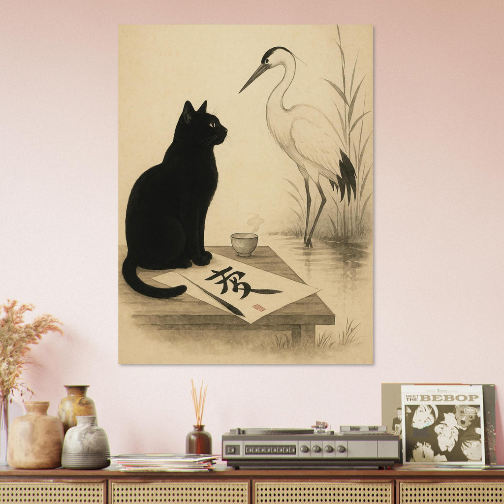 Cat and Crane