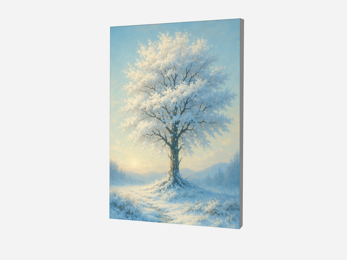 Minimal Blue Winter Tree