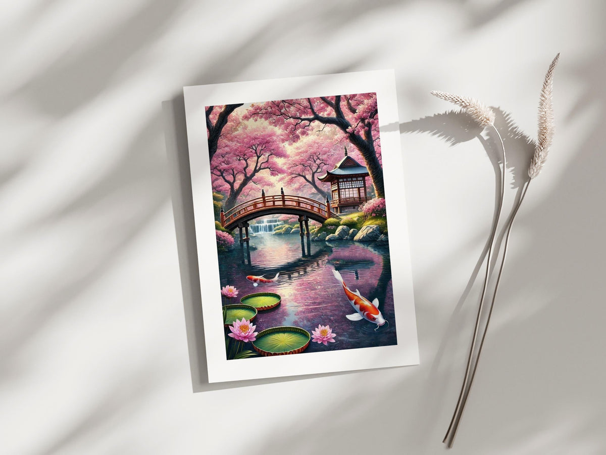 Cherry Blossom Koi Pond