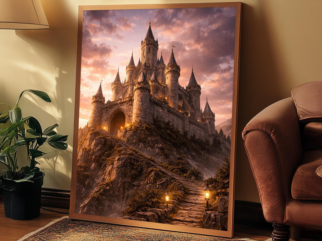 Fantasy Sunset Castle