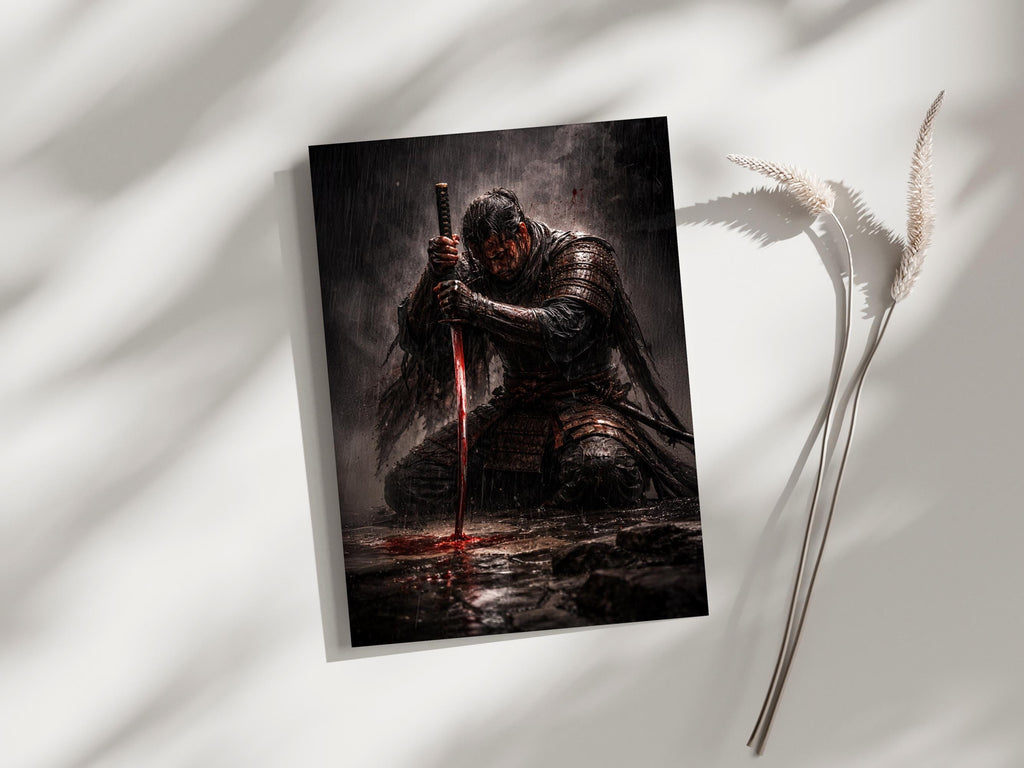 Kneeling Samurai with Katana