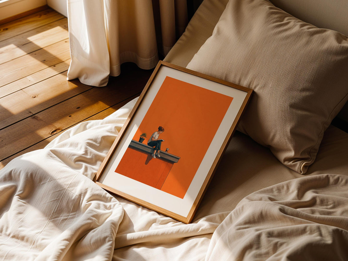 Minimal Reading Woman