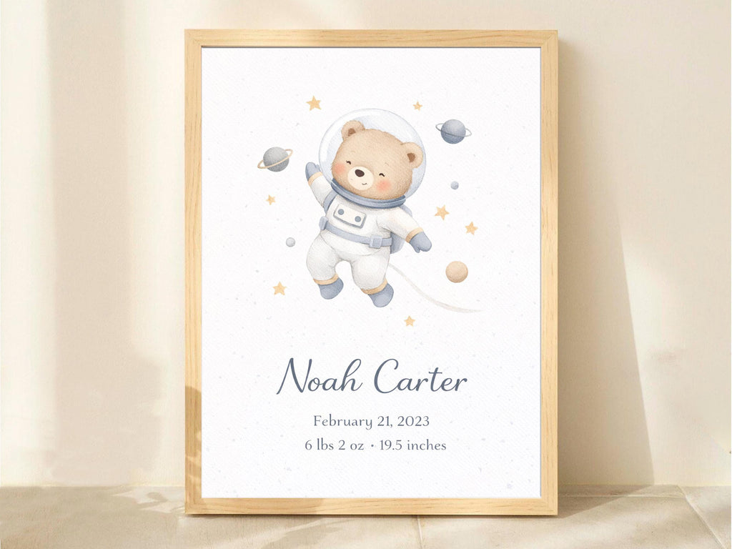 Personalized Astronaut Bear Nursery