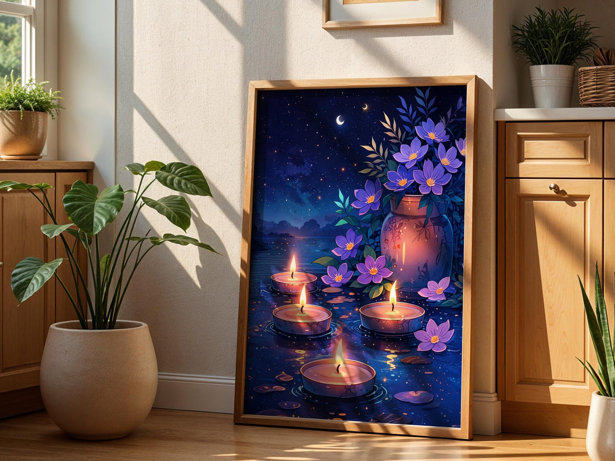 Celestial Floral Candle