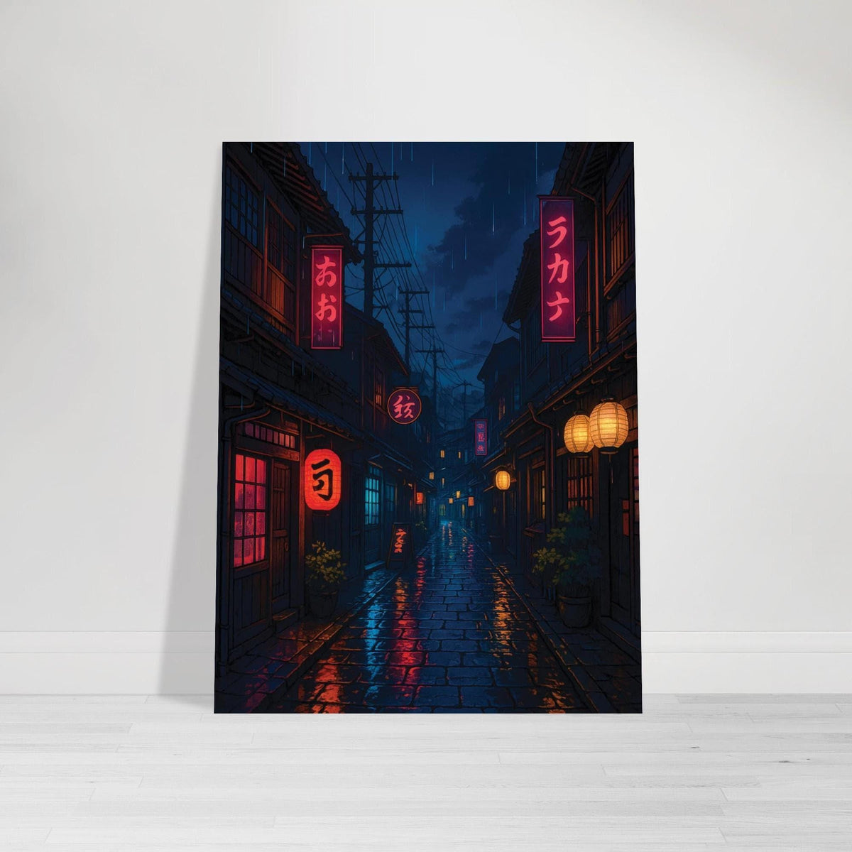 Rainy Neon Japanese City