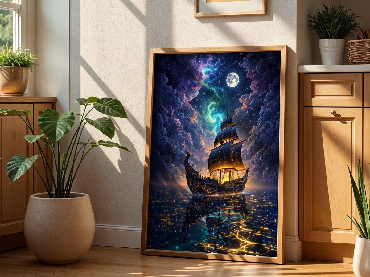 Moonlit Sailing Ship
