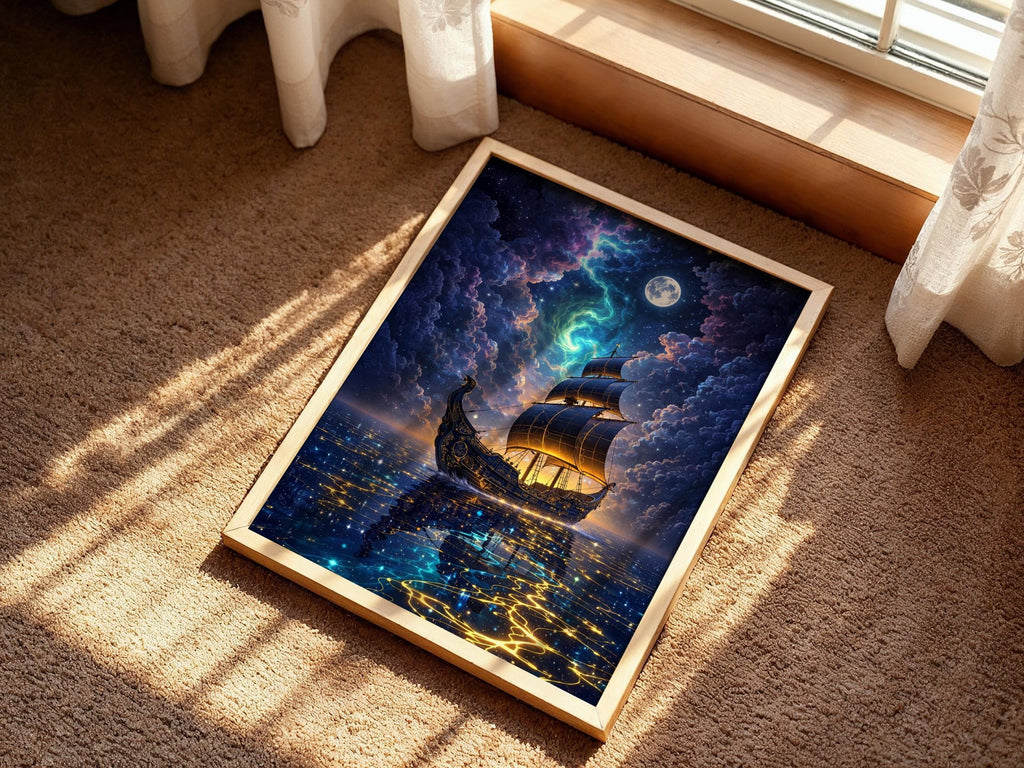 Moonlit Sailing Ship