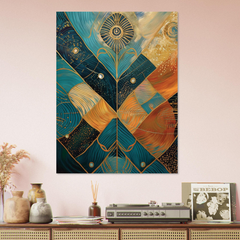 Teal Gold Geometry