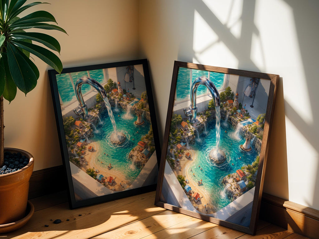 Surreal Coastal Village
