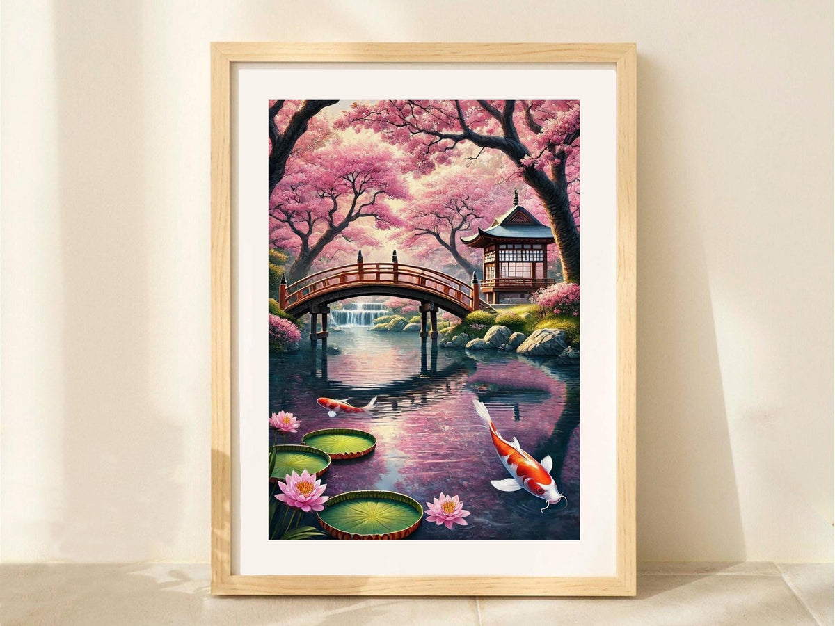 Cherry Blossom Koi Pond