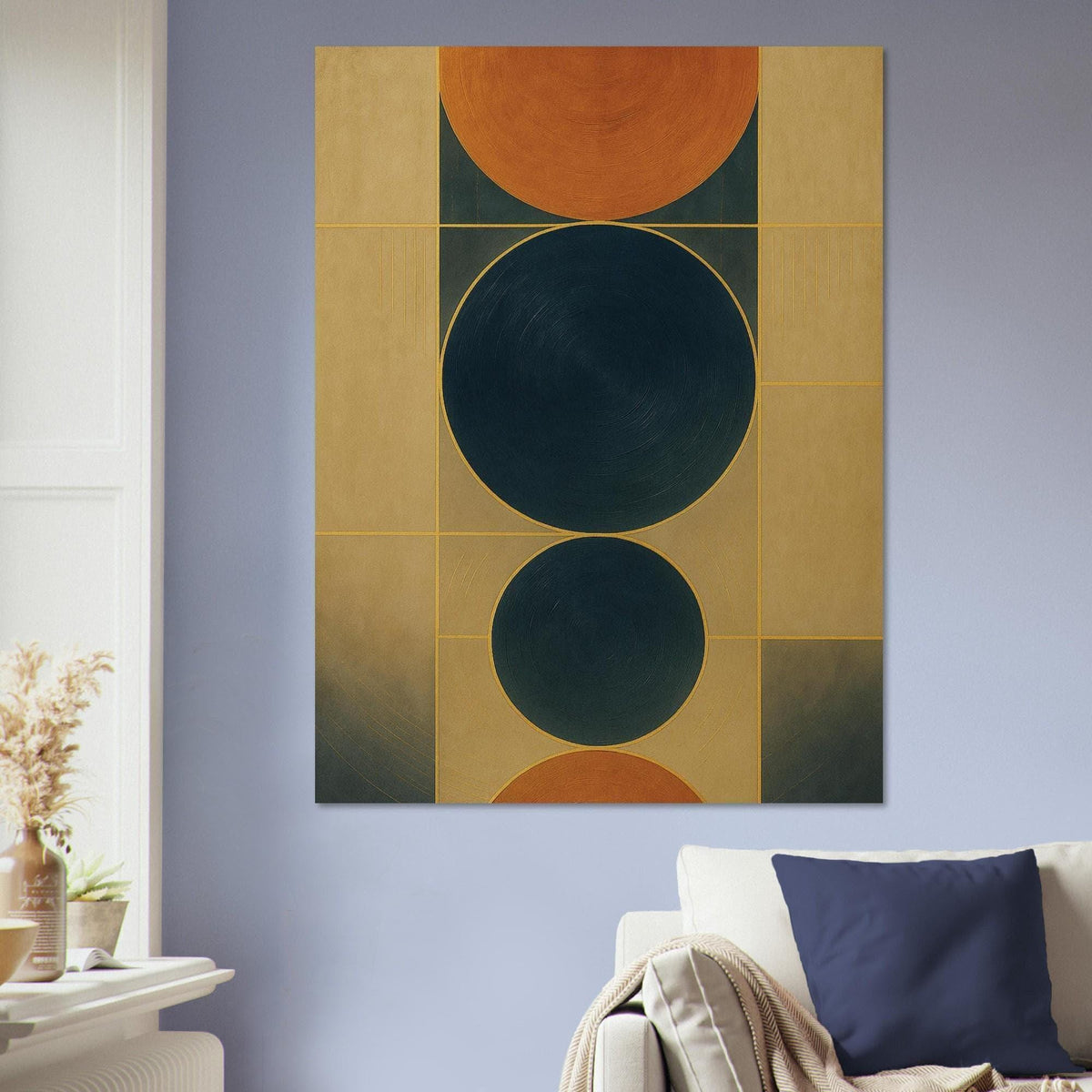 Celestial Blue Copper Geometry