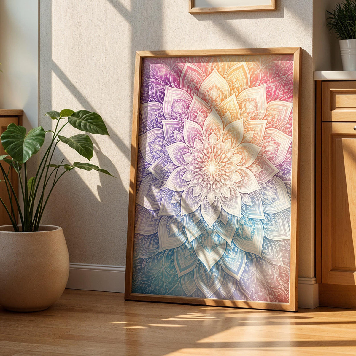 Zen Rainbow Lotus Mandala
