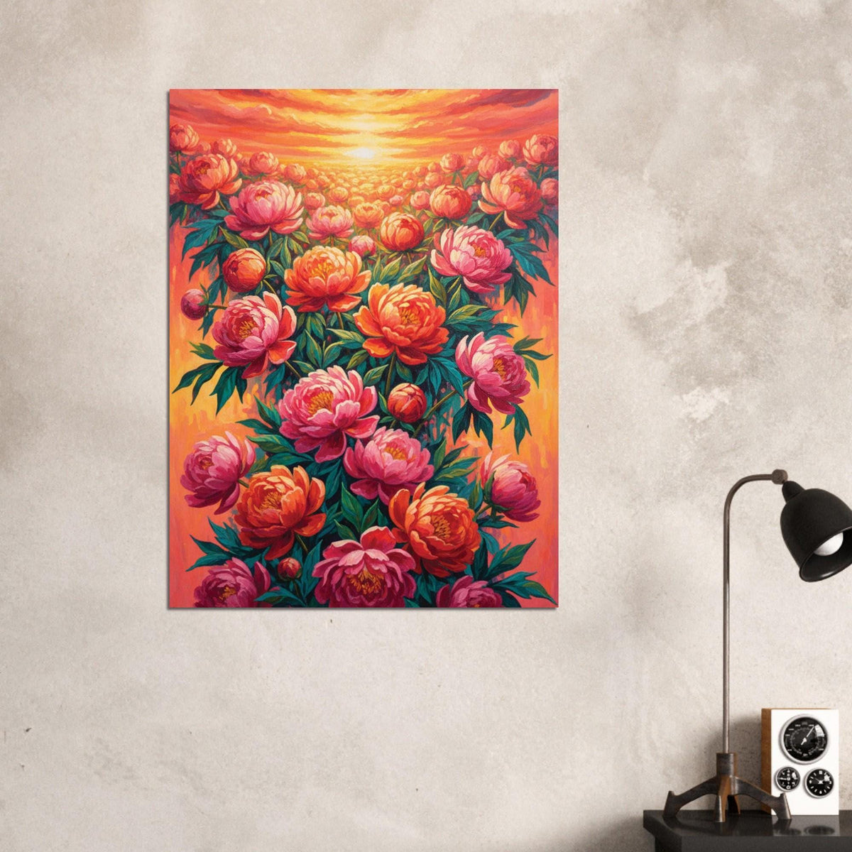 Vivid Peony Field