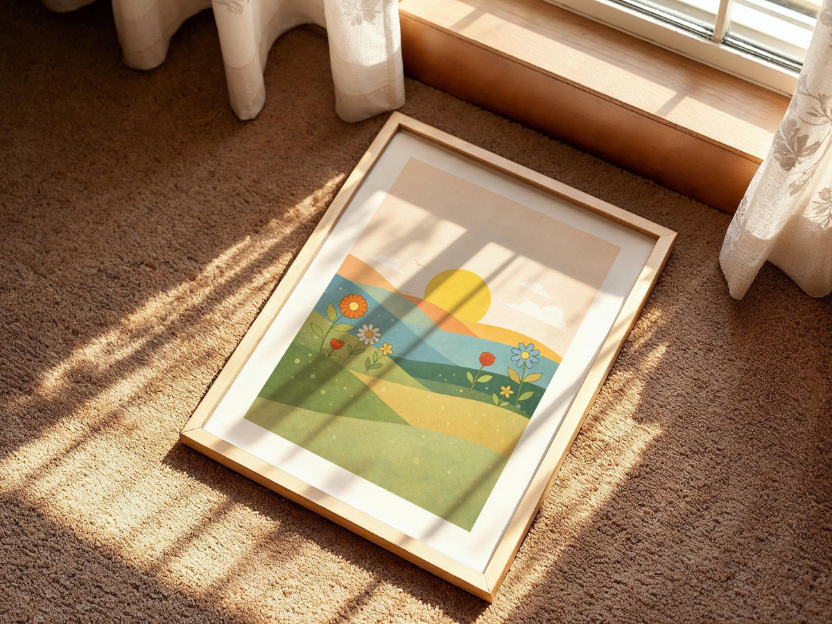Pastel Floral Landscape