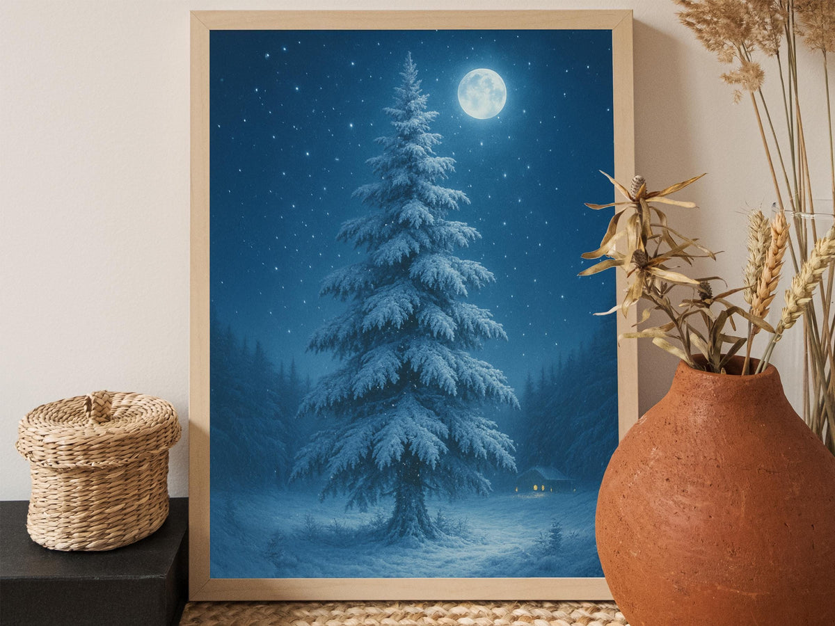 Blue Moon Winter Tree