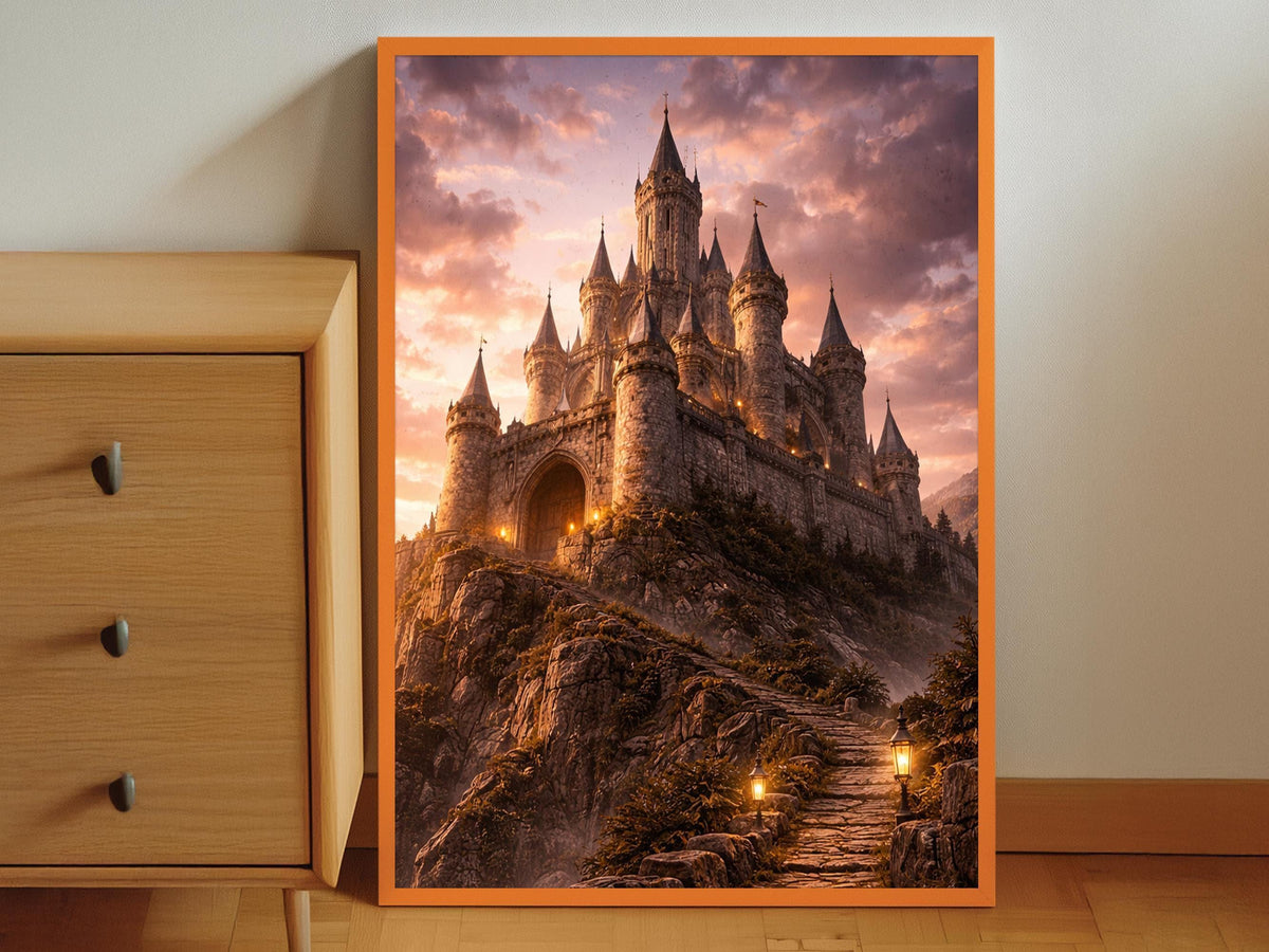 Fantasy Sunset Castle