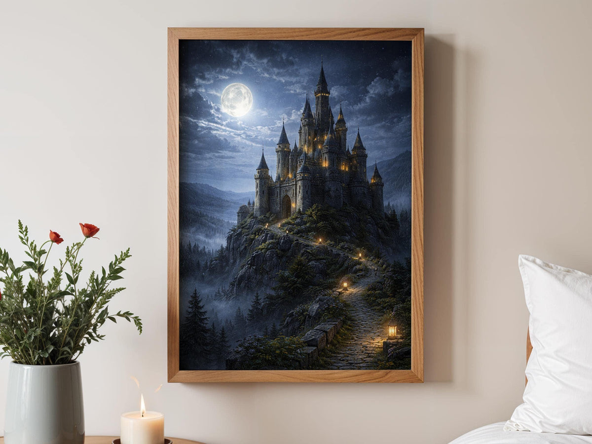 Moonlit Gothic Castle