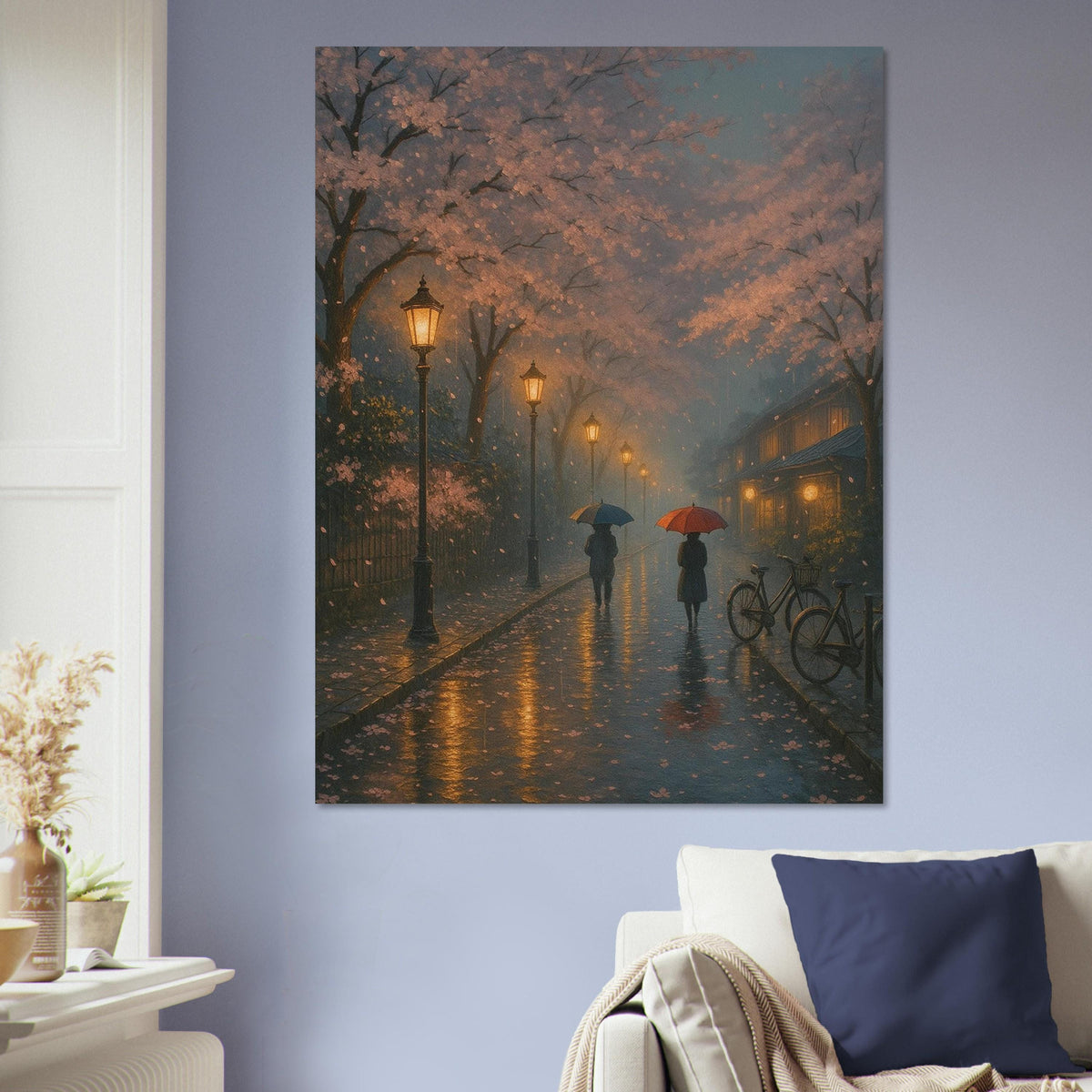 Rainy Sakura Streetlight
