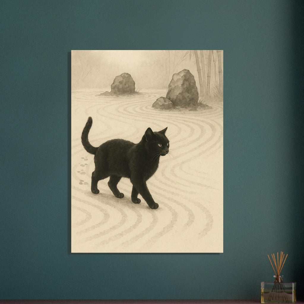 Black Cat Zen Garden