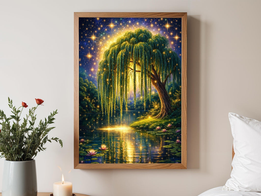 Moonlit Willow Tree