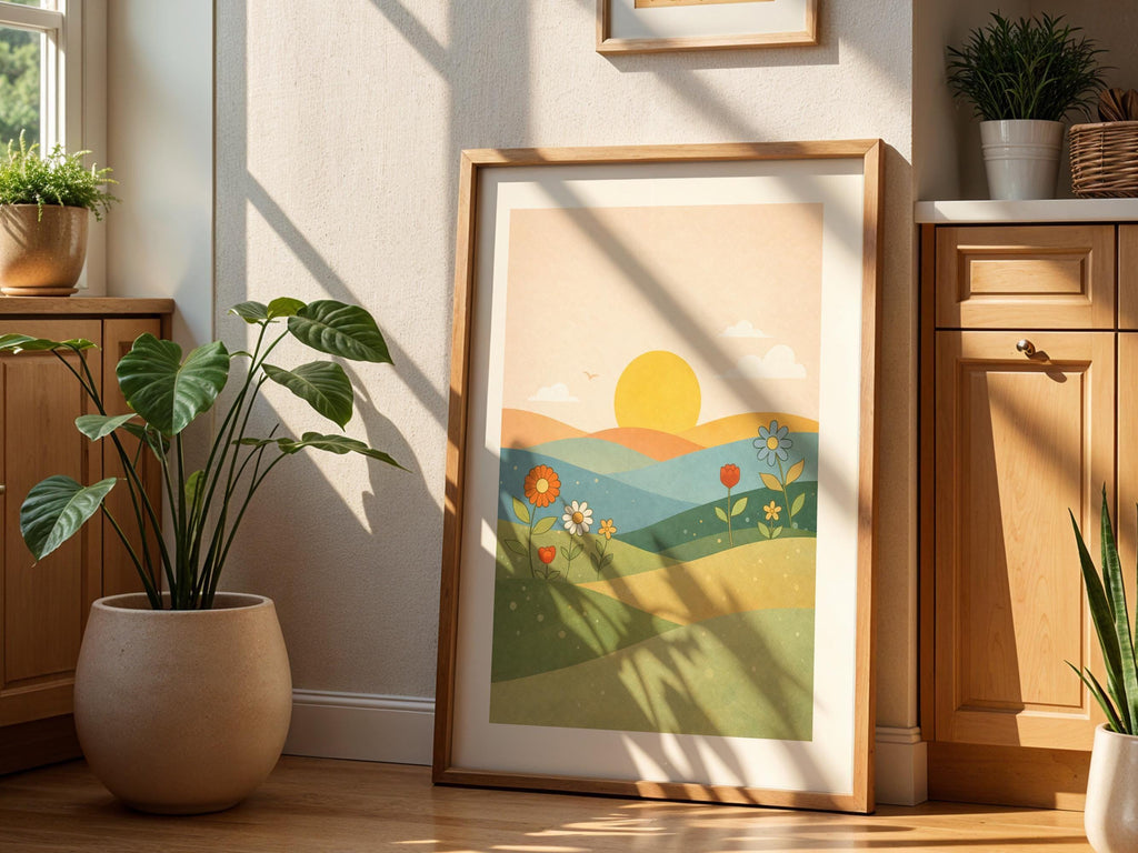 Pastel Floral Landscape